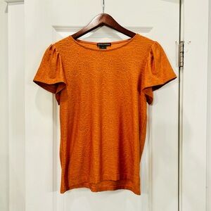 Chelsea & Theodore Women’s Size S Short Sleeve Orange 95% Polyester 5% Spandex